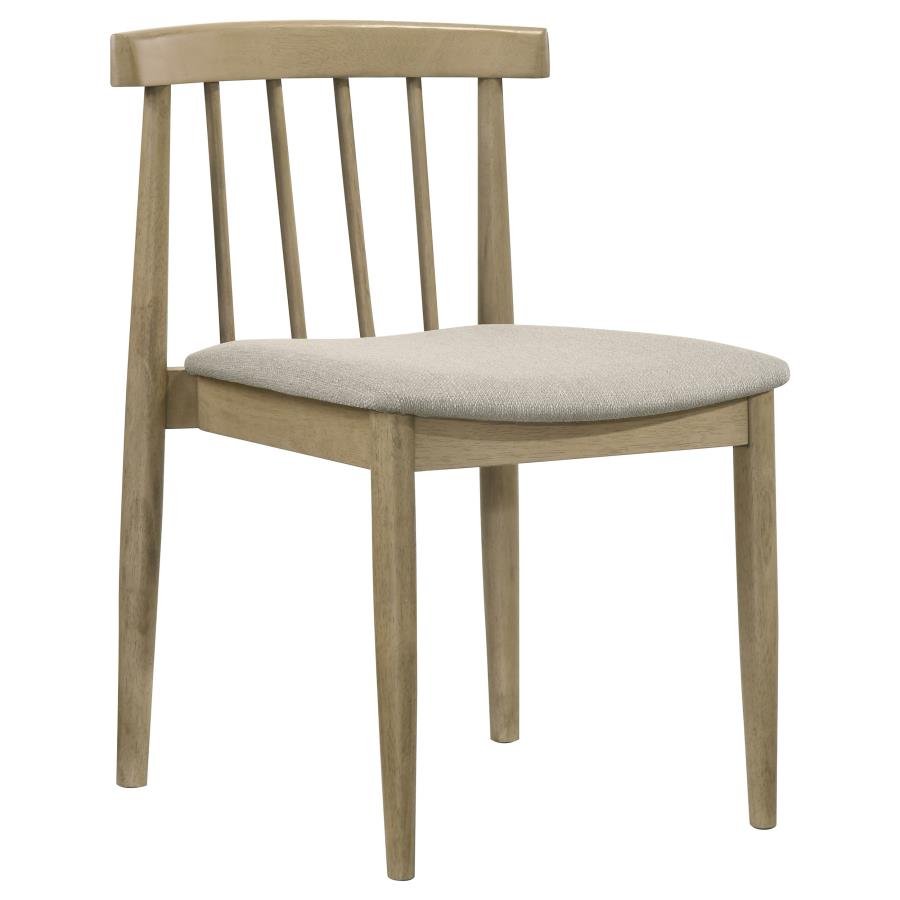 CULLEN DINING SIDE CHAIR UPHOLSTERED SEAT NATURAL OAK (SET OF 2) - Image 3