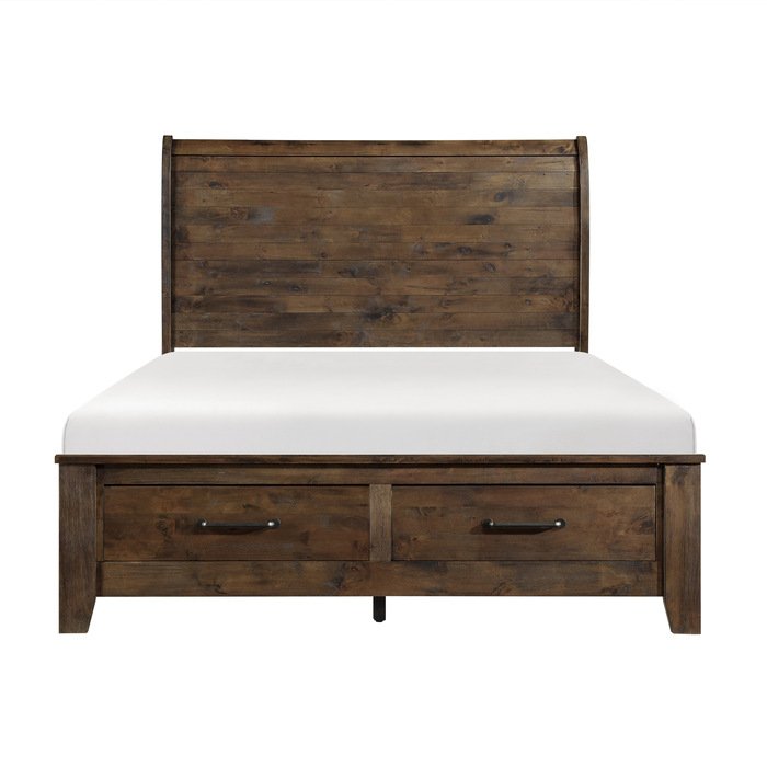1957K-1CK* California King Sleigh Platform Bed with Footboard Storage