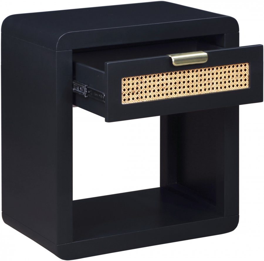 Langham Poplar Wood And Natural Cane Nightstand - Image 4