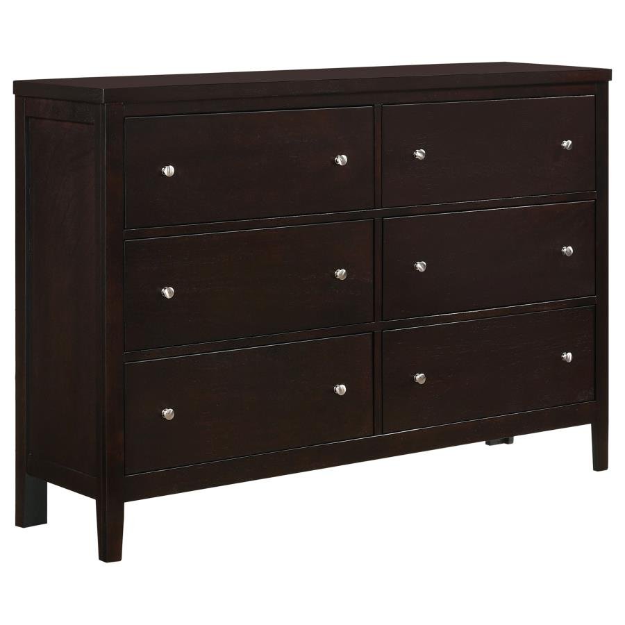 CARLTON 6-DRAWER DRESSER CAPPUCCINO