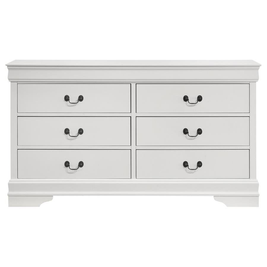 LOUIS PHILIPPE 6-DRAWER DRESSER WHITE - Image 3