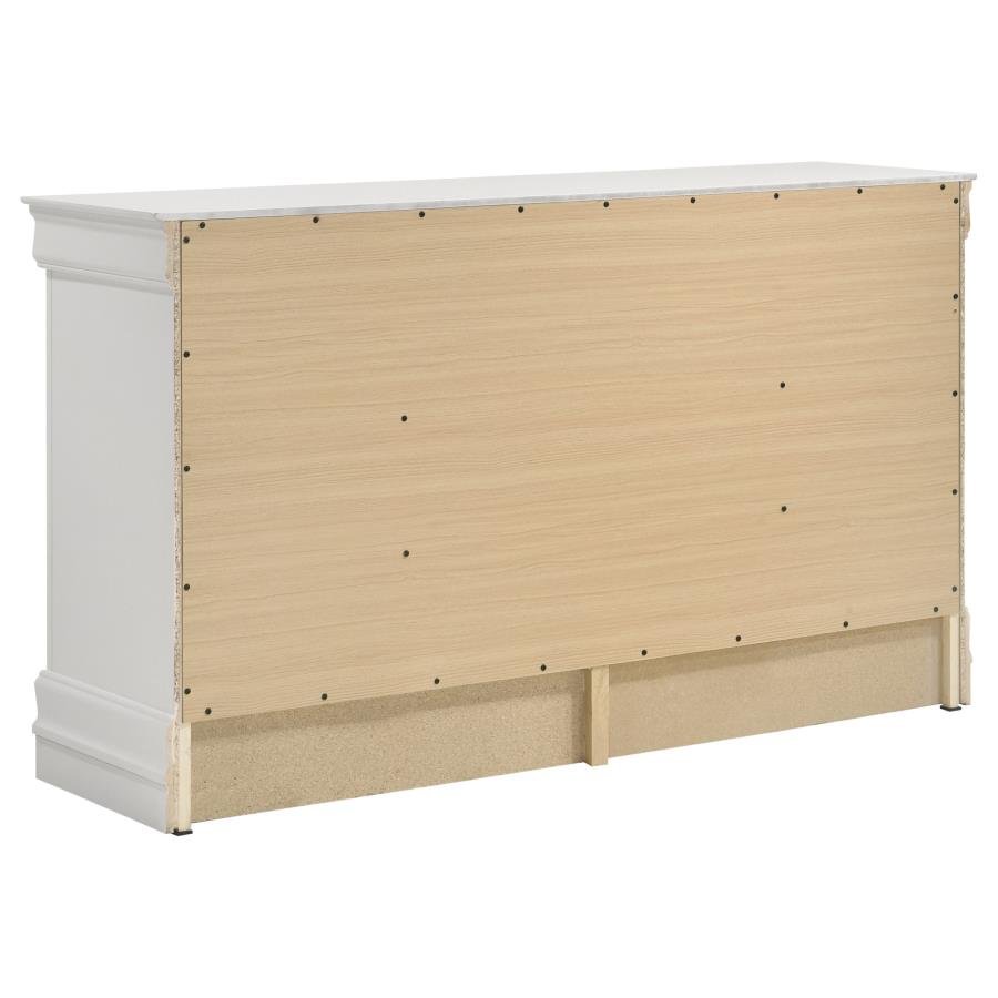 LOUIS PHILIPPE 6-DRAWER DRESSER WHITE - Image 6