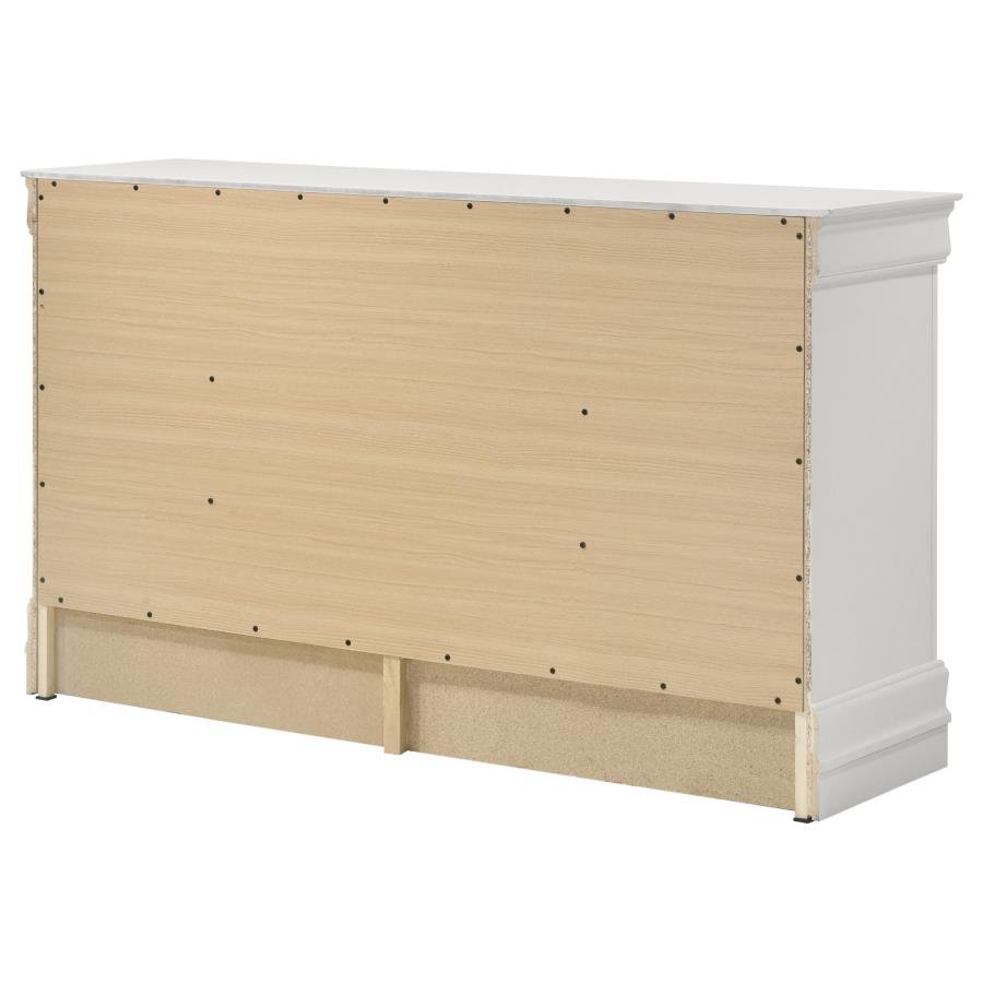 LOUIS PHILIPPE 6-DRAWER DRESSER WHITE - Image 8