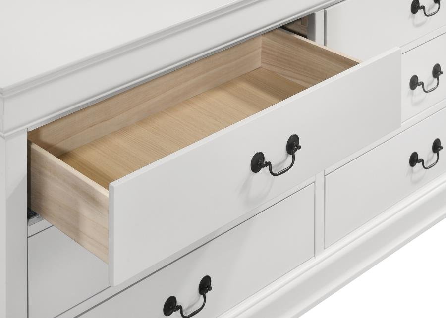 LOUIS PHILIPPE 6-DRAWER DRESSER WHITE - Image 10