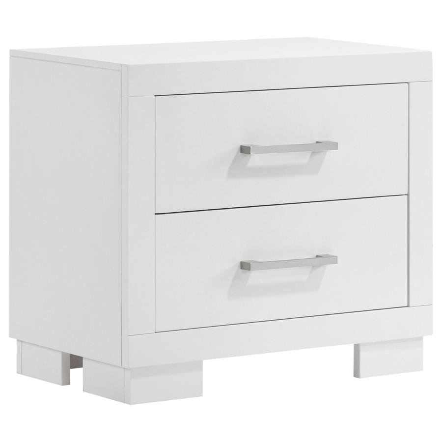 JESSICA 5-PIECE QUEEN LED BEDROOM SET SNOW WHITE - Image 5