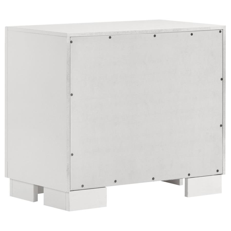 JESSICA 5-PIECE QUEEN LED BEDROOM SET SNOW WHITE - Image 6