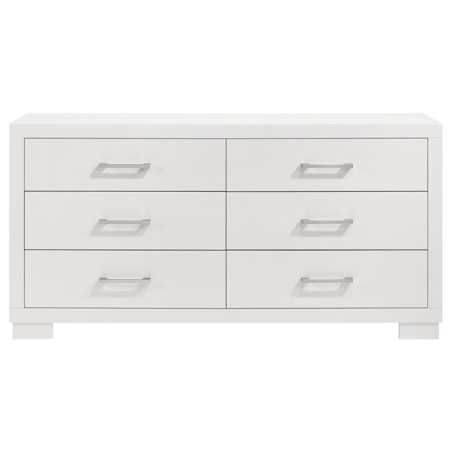 JESSICA 6-DRAWER DRESSER SNOW WHITE - Image 3