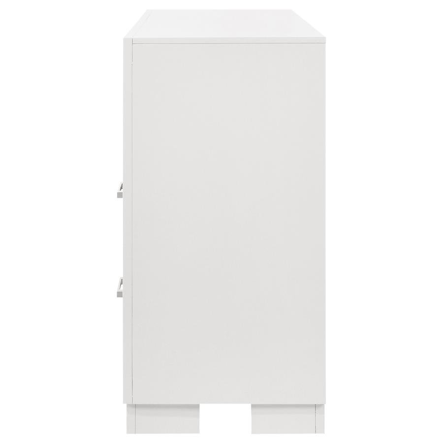 JESSICA 6-DRAWER DRESSER SNOW WHITE - Image 5