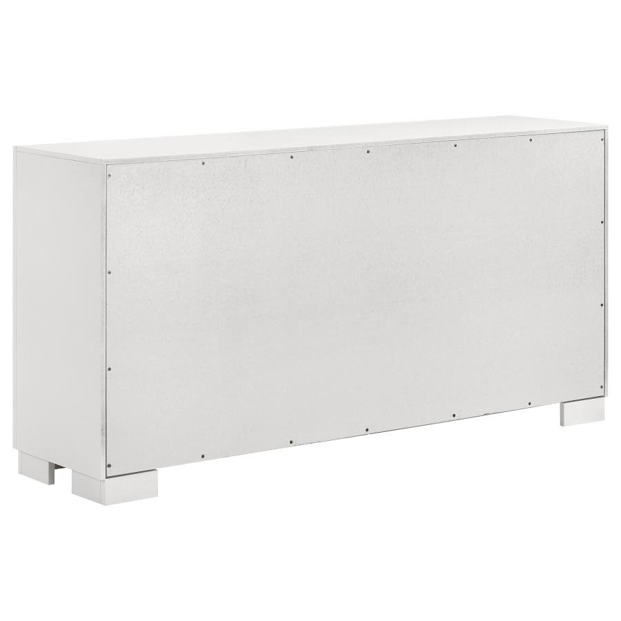 JESSICA 6-DRAWER DRESSER SNOW WHITE - Image 6