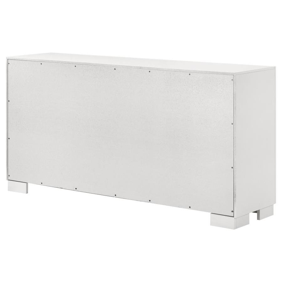 JESSICA 6-DRAWER DRESSER SNOW WHITE - Image 8
