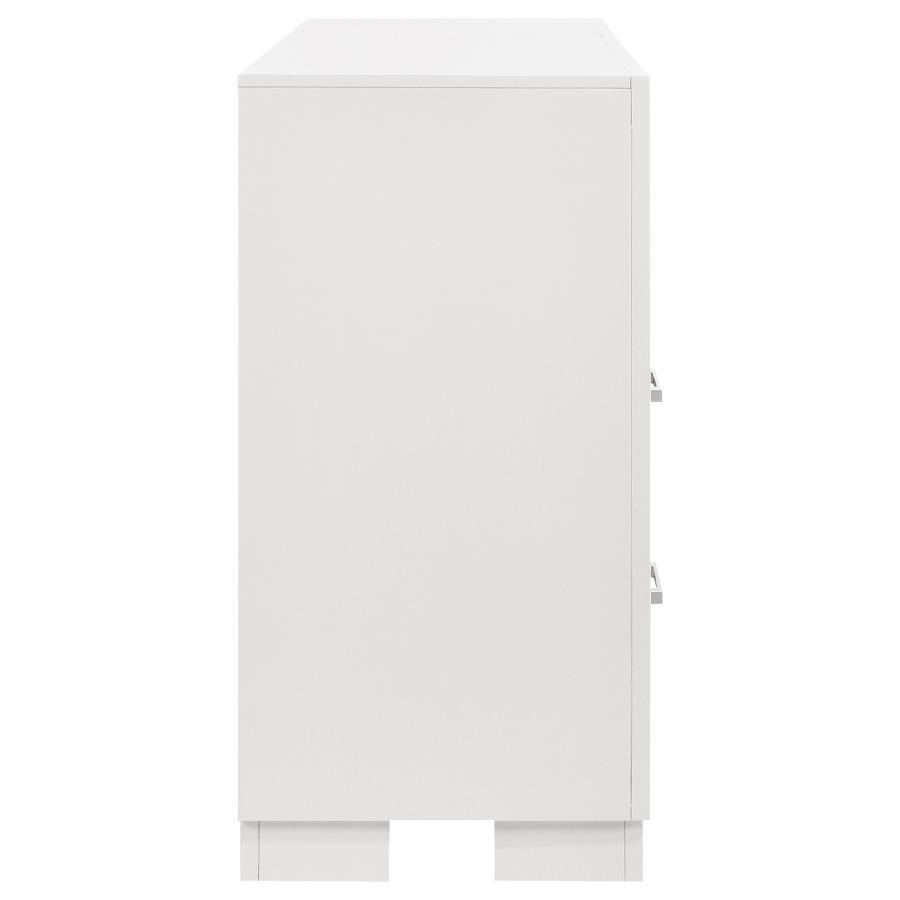 JESSICA 6-DRAWER DRESSER SNOW WHITE - Image 9