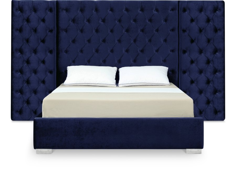 Grande Velvet Upholstered Bed