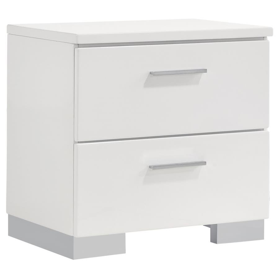 FELICITY 5-PIECE QUEEN BEDROOM SET WHITE HIGH GLOSS - Image 4