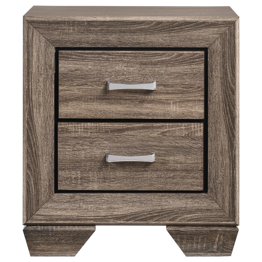 KAUFFMAN 2-DRAWER NIGHTSTAND WASHED TAUPE - Image 3