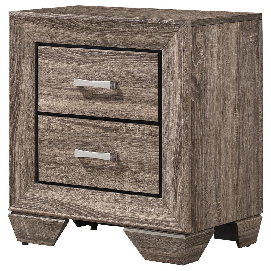 KAUFFMAN 2-DRAWER NIGHTSTAND WASHED TAUPE - Image 4