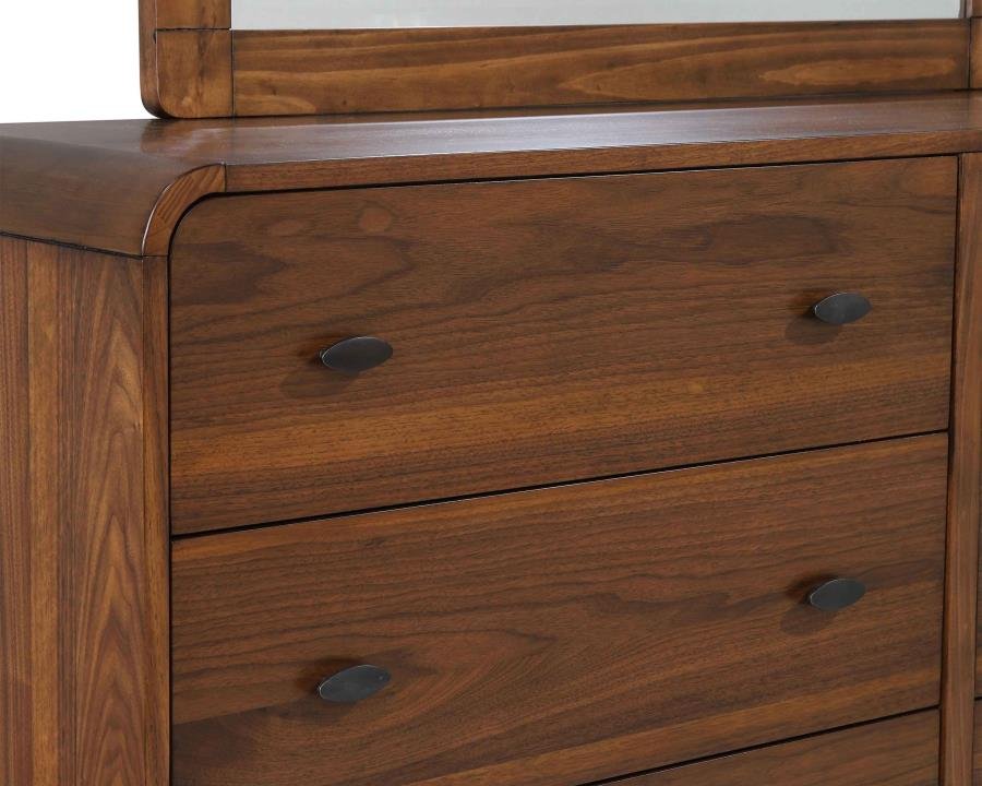 ROBYN 6-DRAWER BEDROOM DRESSER DARK WALNUT - Image 10