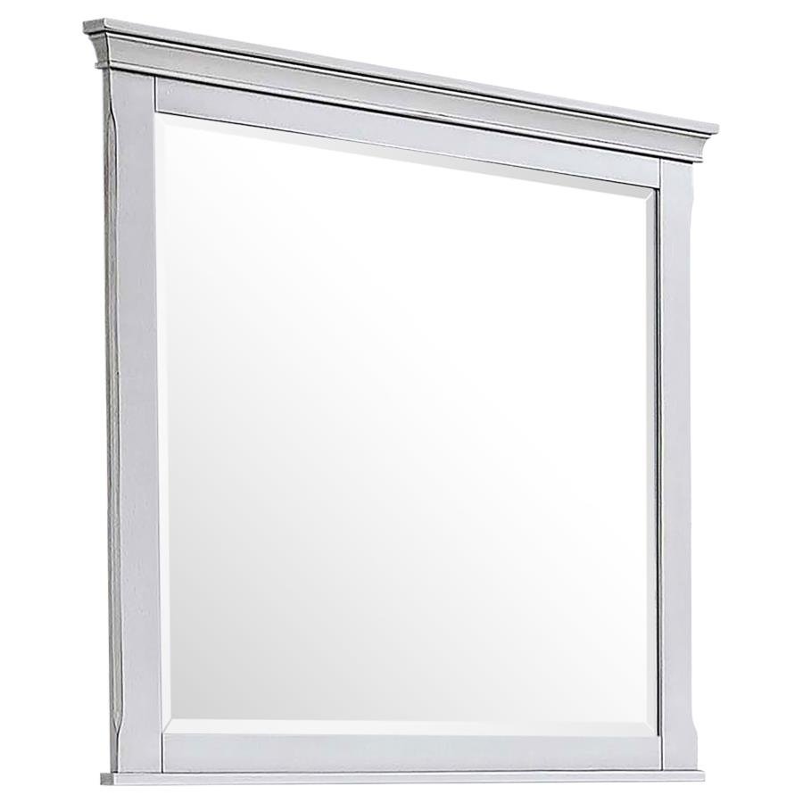 FRANCO DRESSER MIRROR DISTRESSED WHITE