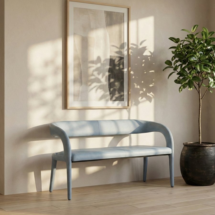 Sylvester Vegan Leather Upholstered Bench - Image 2