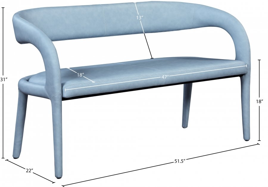 Sylvester Vegan Leather Upholstered Bench - Image 8