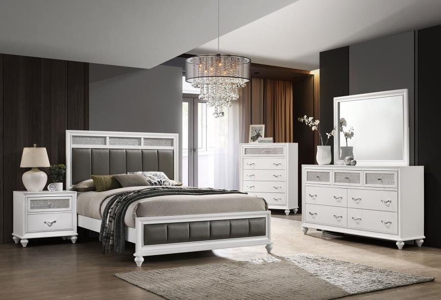BARZINI 5-PIECE QUEEN BEDROOM SET WHITE
