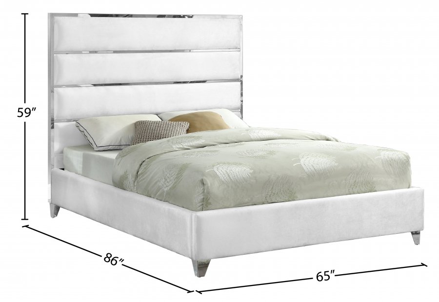 Zuma Velvet Upholstered Bed - Image 4