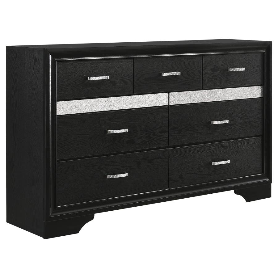 MIRANDA 9-DRAWER DRESSER BLACK
