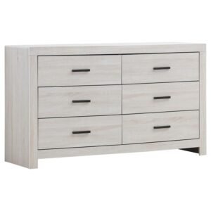 BRANTFORD 6-DRAWER DRESSER COASTAL WHITE