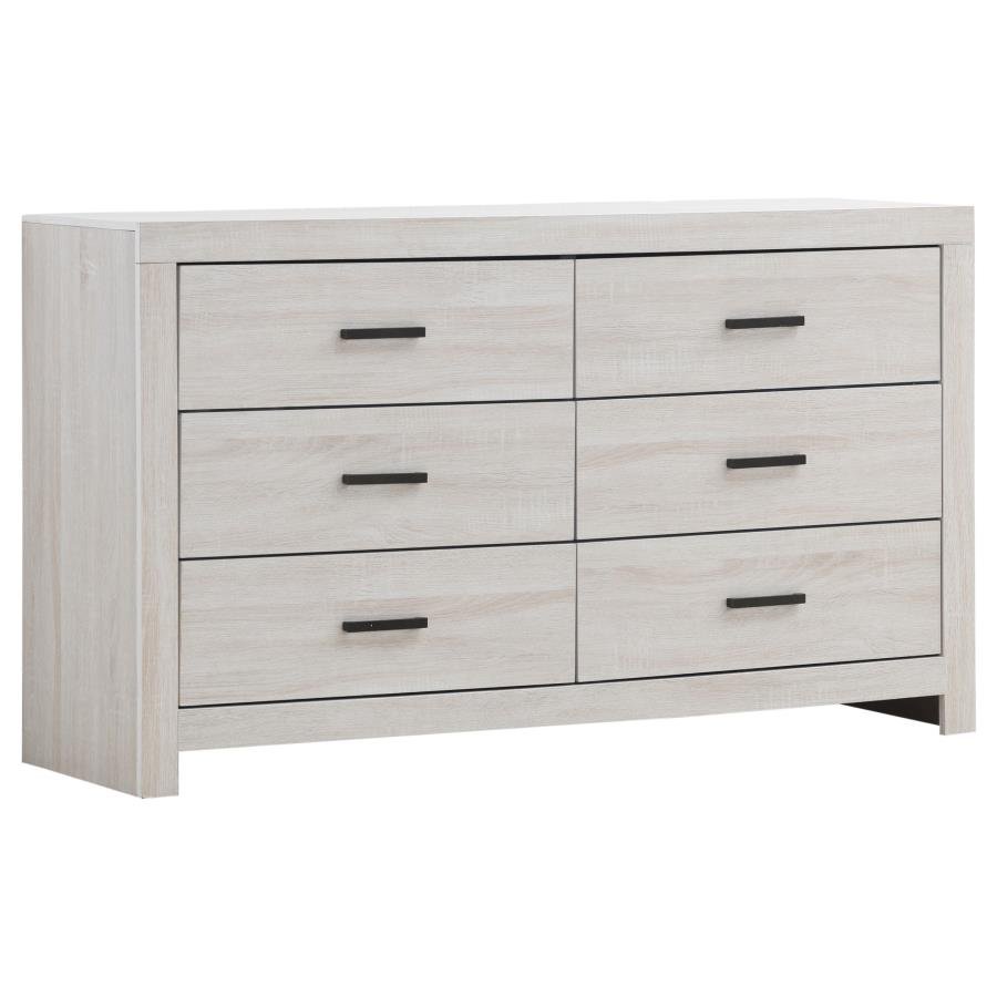 BRANTFORD 6-DRAWER DRESSER COASTAL WHITE