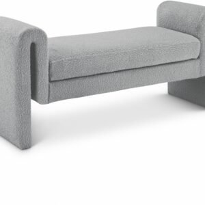 Stylus 51" Boucle Fabric Upholstered Bench