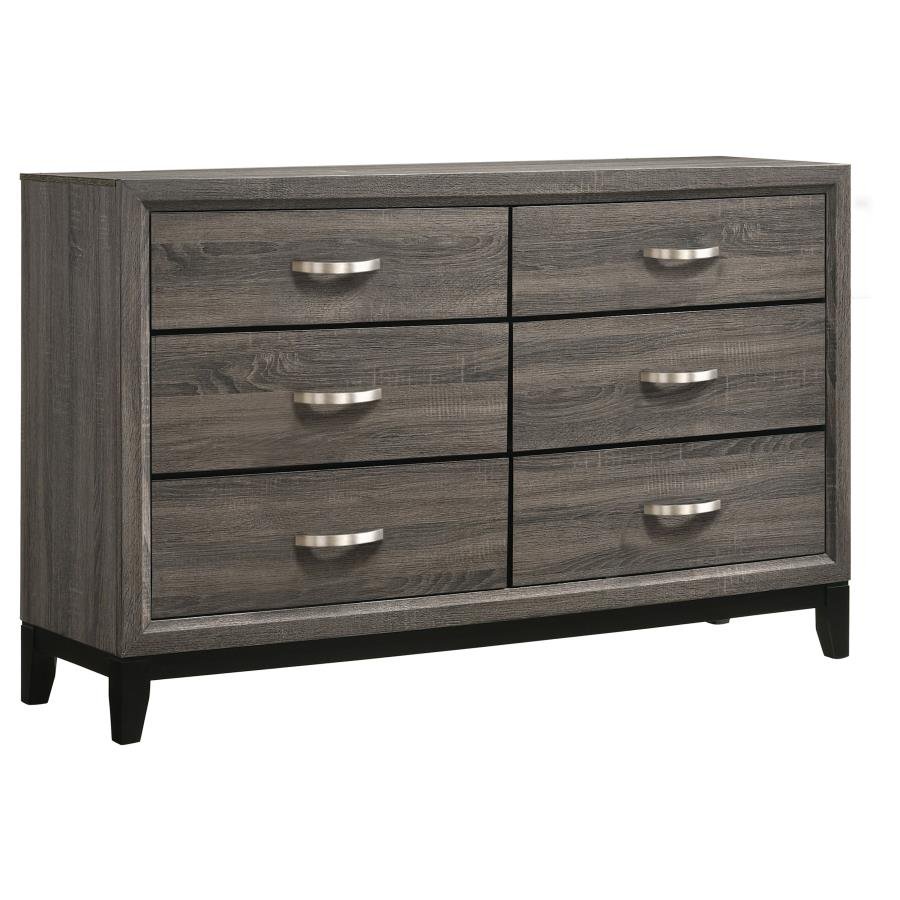 WATSON 6-DRAWER DRESSER GREY OAK