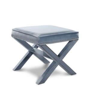 Nixon Velvet Upholstered Stool
