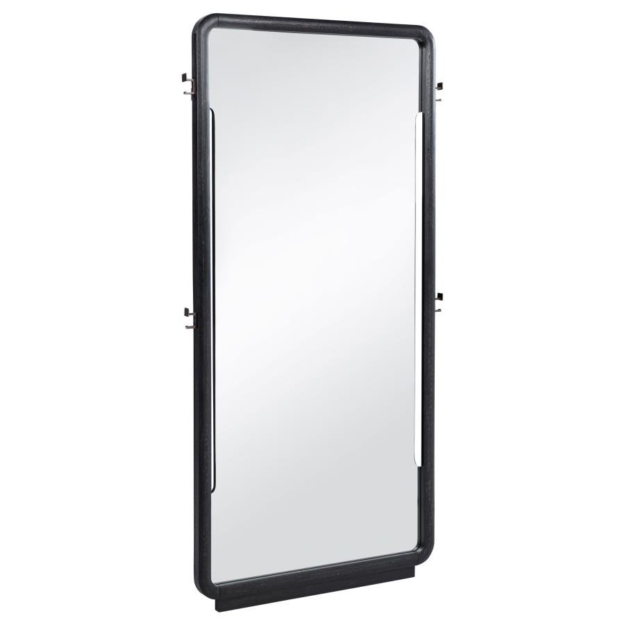 LEANDRO 76-INCH FULL LENGTH FLOOR MIRROR BURNISHED BLACK