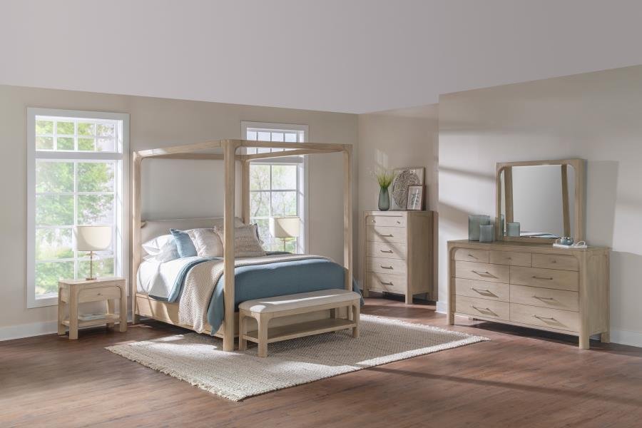 SOLANO 5-PIECE QUEEN BEDROOM SET WEATHERED MANGO