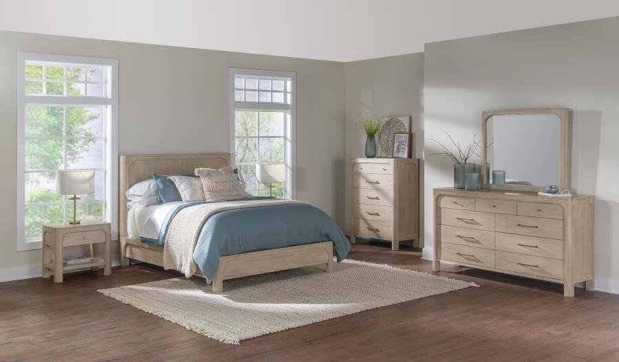 SOLANO 9-DRAWER BEDROOM DRESSER WITH MIRROR WEATHERED MANGO - Image 16