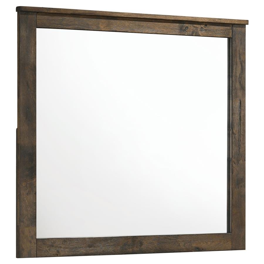 WOODMONT DRESSER MIRROR RUSTIC GOLDEN BROWN