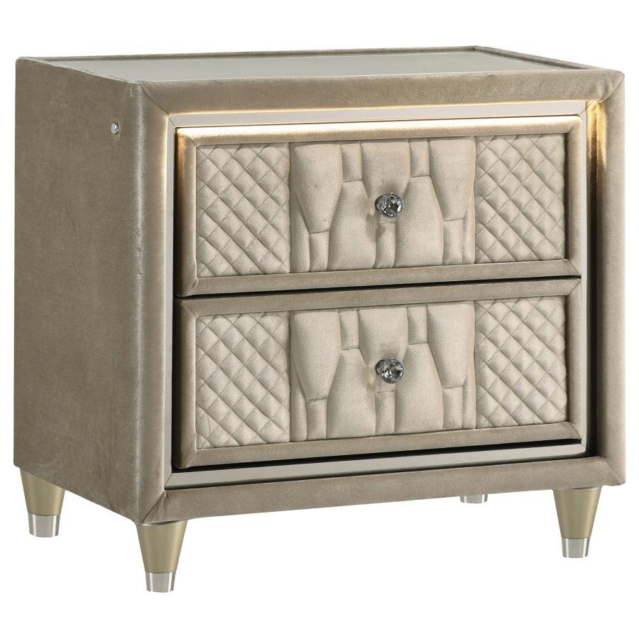 LORIENT 5-PIECE QUEEN BEDROOM SET IVORY AND CAMEL - Image 5