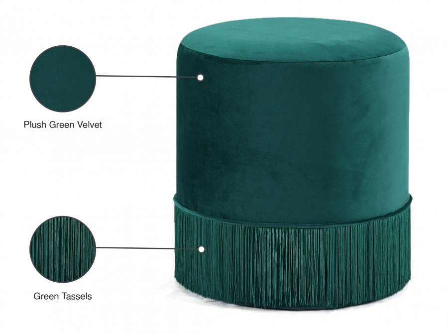 Teddy Velvet Upholstered Stool - Image 4