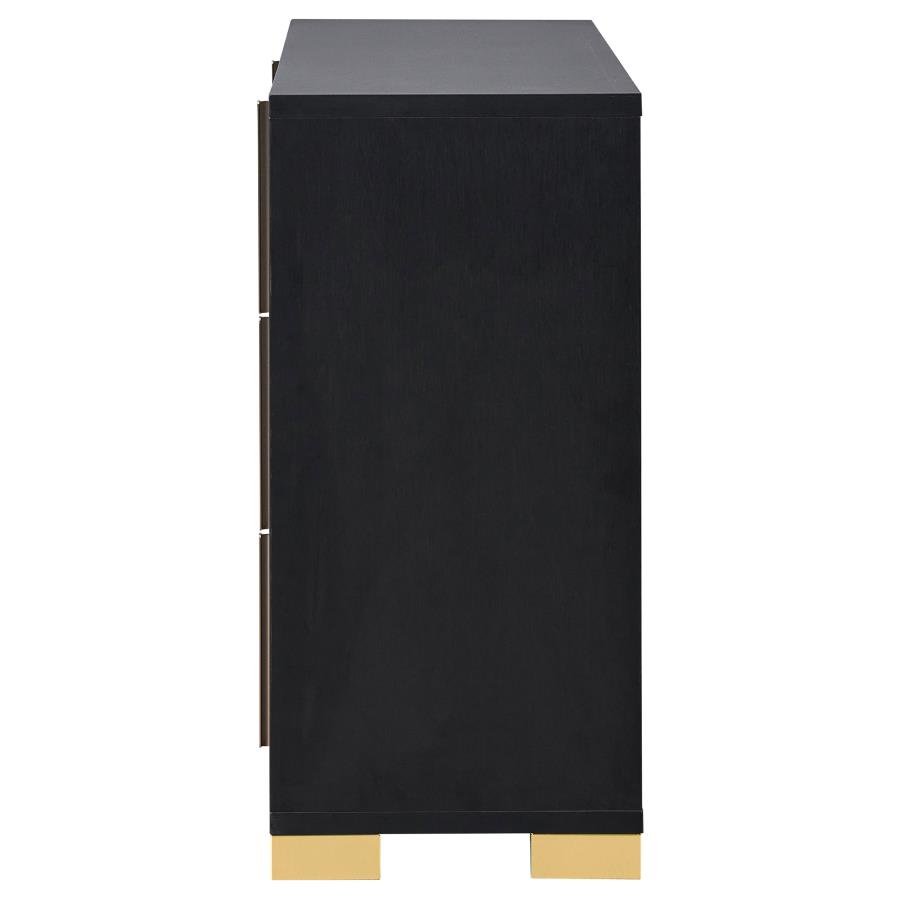 MARCELINE 6-DRAWER DRESSER BLACK - Image 5