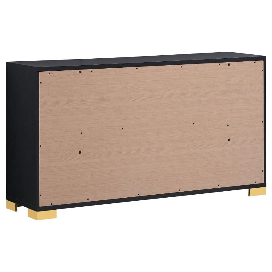 MARCELINE 6-DRAWER DRESSER BLACK - Image 6