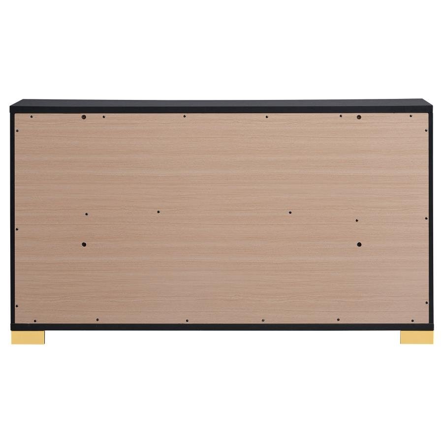 MARCELINE 6-DRAWER DRESSER BLACK - Image 7