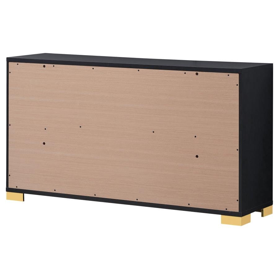 MARCELINE 6-DRAWER DRESSER BLACK - Image 8