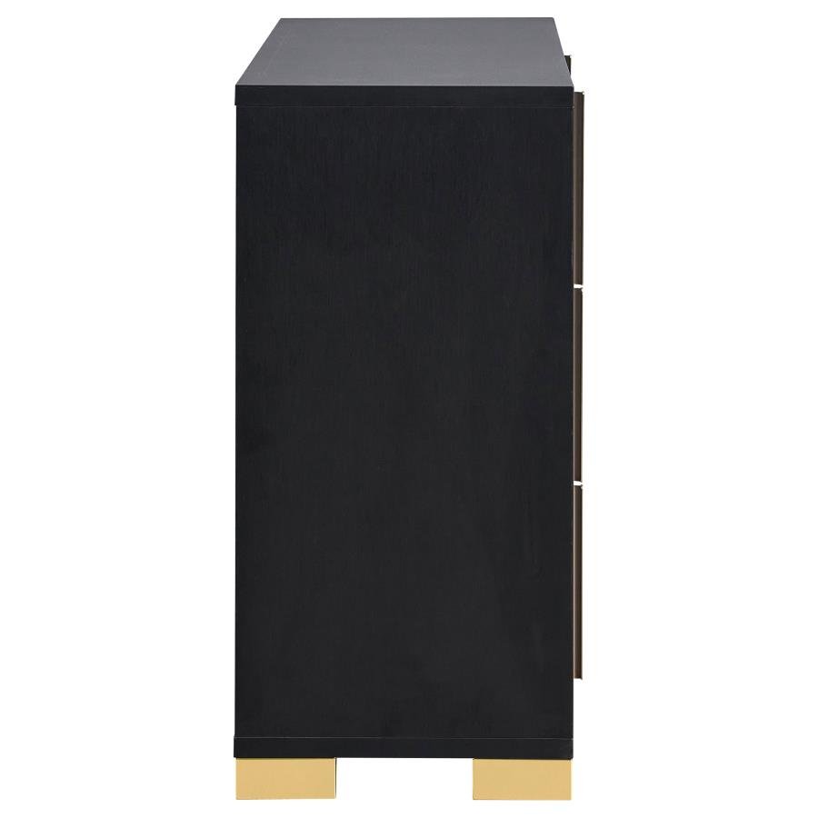 MARCELINE 6-DRAWER DRESSER BLACK - Image 9
