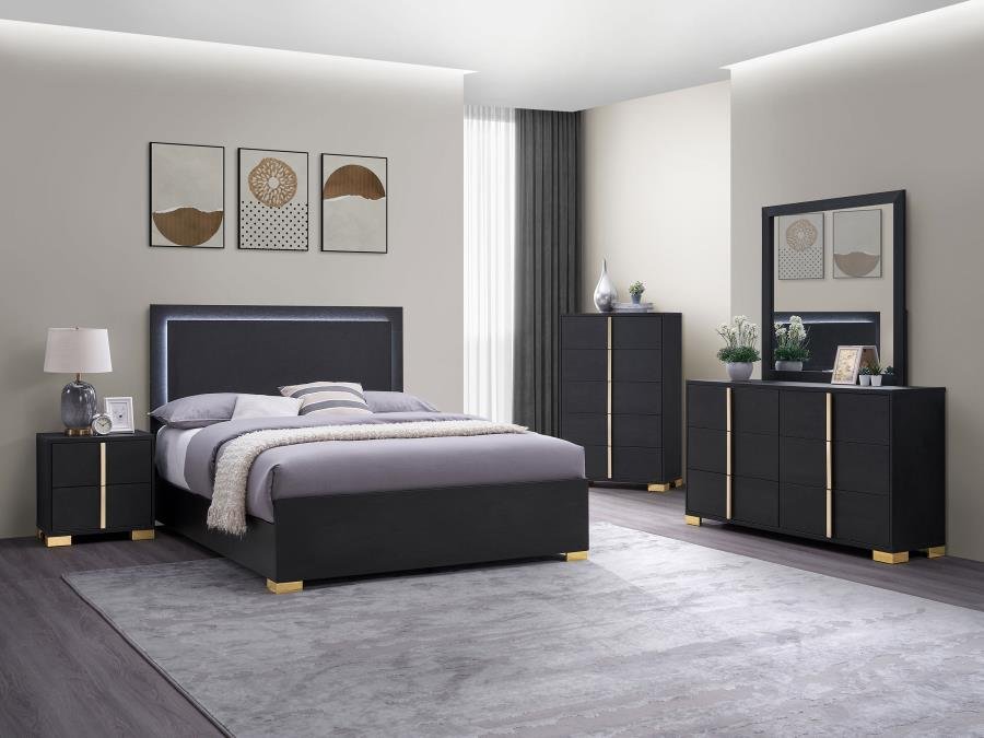 MARCELINE 6-DRAWER DRESSER BLACK - Image 14