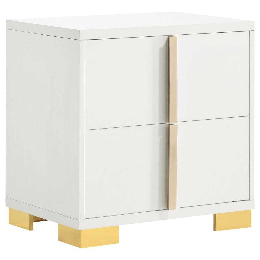 MARCELINE 2-DRAWER NIGHTSTAND WHITE