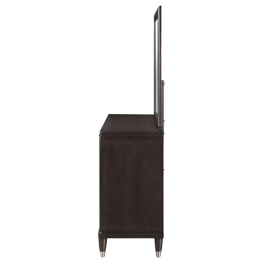 EMBERLYN 6-DRAWER DRESSER WITH MIRROR BROWN - Image 5