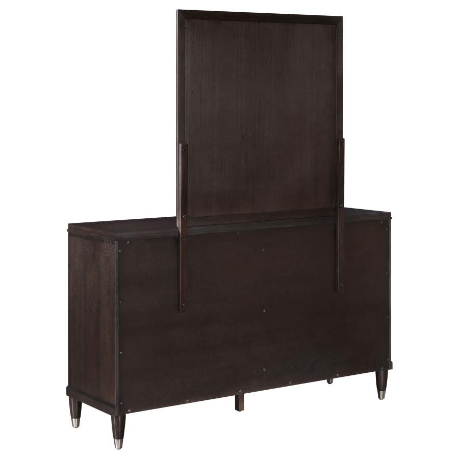 EMBERLYN 6-DRAWER DRESSER WITH MIRROR BROWN - Image 6