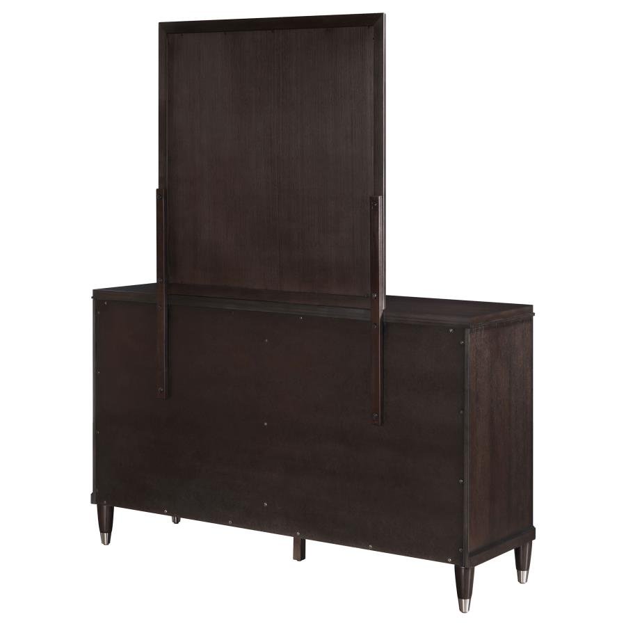 EMBERLYN 6-DRAWER DRESSER WITH MIRROR BROWN - Image 8