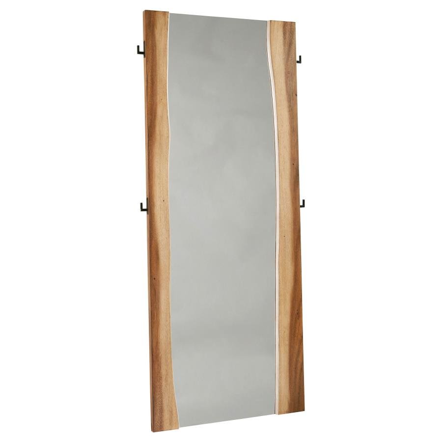 WINSLOW 31 X 76 INCH STANDING FLOOR MIRROR SMOKEY WALNUT