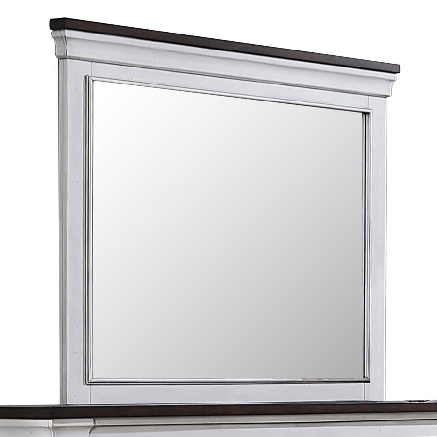 HILLCREST DRESSER MIRROR DISTRESSED WHITE