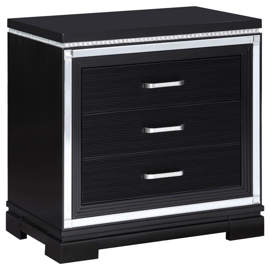 CAPPOLA 2-DRAWER NIGHTSTAND BLACK